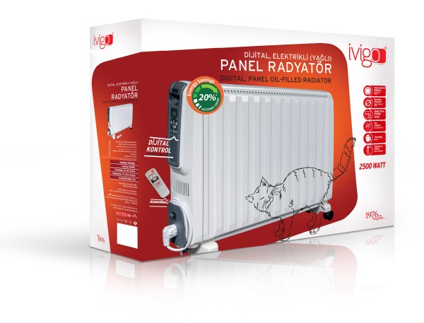 Ivigo Digital Panel Oil Filled Radiator :: MASTAS Panel Radiators ...